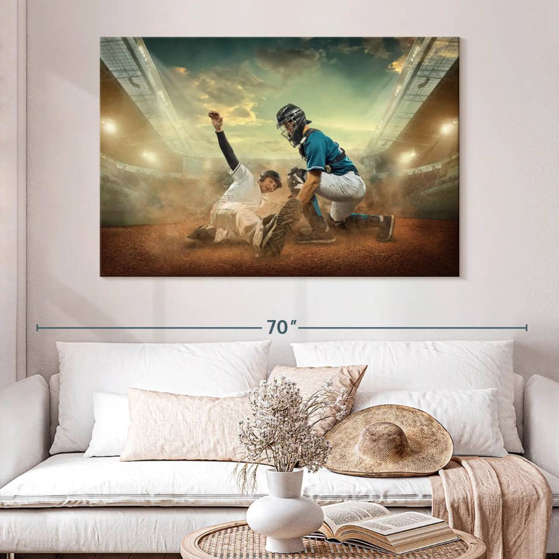 Sireci Baseball Action, 34" H x 51" W