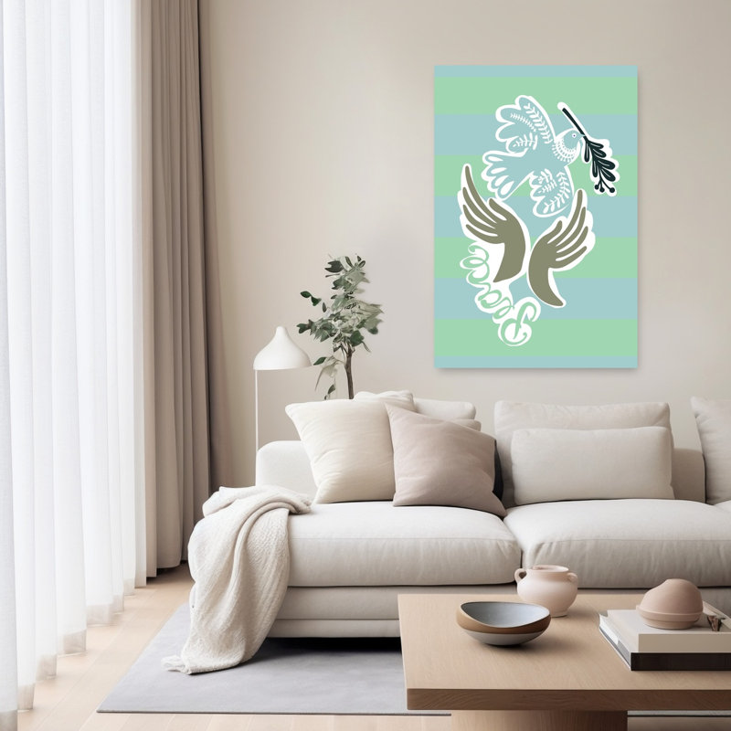 Peaceful Hands Dove Peaceful Serene Tranquil Bird Nature Wall Art Print 1 Piece Wrapped Canvas Wall Art