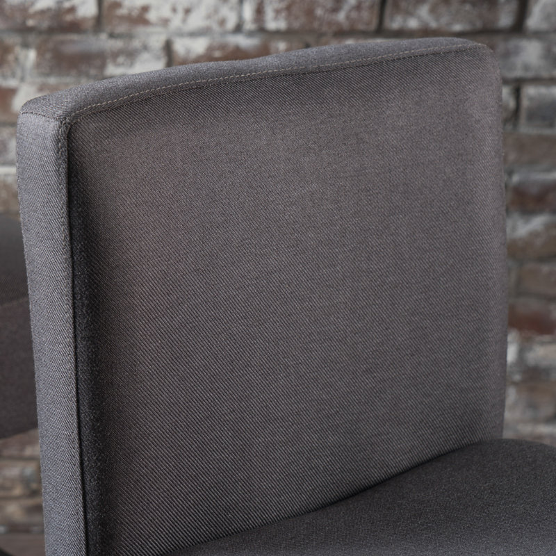 Solid + Manufactured Wood Accent Stool, Dark Charcoal