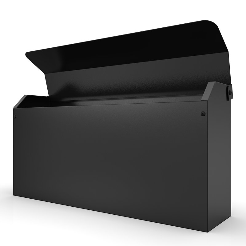 Boîte aux lettres murale, H 7 po x l 14,6 po x P 4,50 po, Noir 2