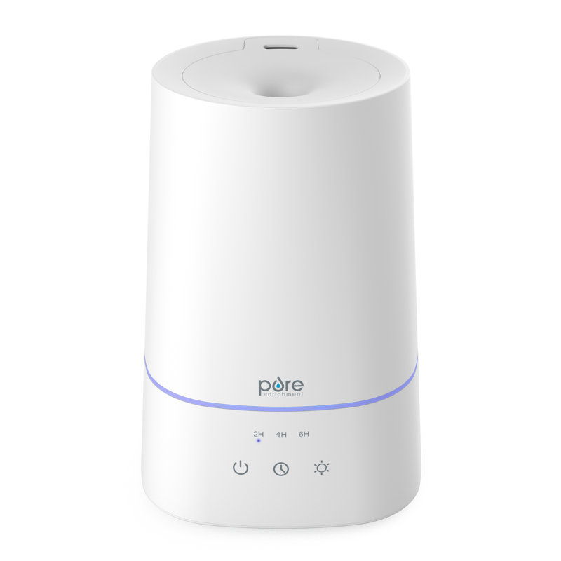 White Ultrasonic Cool Mist Humidifier with Top Fill Design