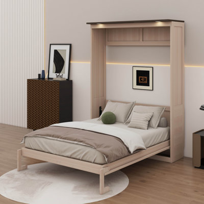 Queen Size Murphy Bed With LED