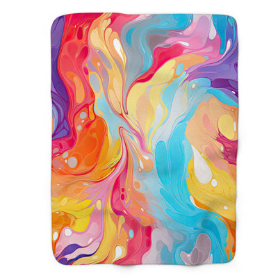 Vibrant Veined Stone - 1 Piece Premium Sherpa Blan Throw Blanket