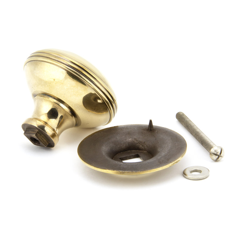 Prestbury Centre Dummy Door Knob, Aged Brass