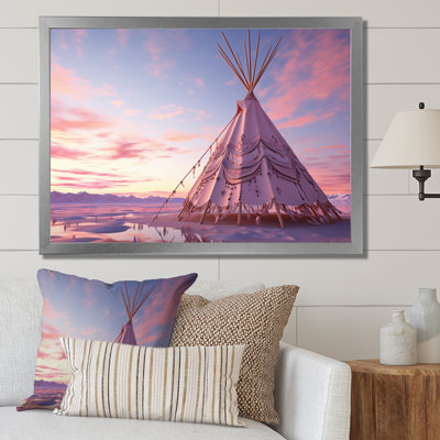 " Purple Native Tipi Dreamcatcher Whispers I "