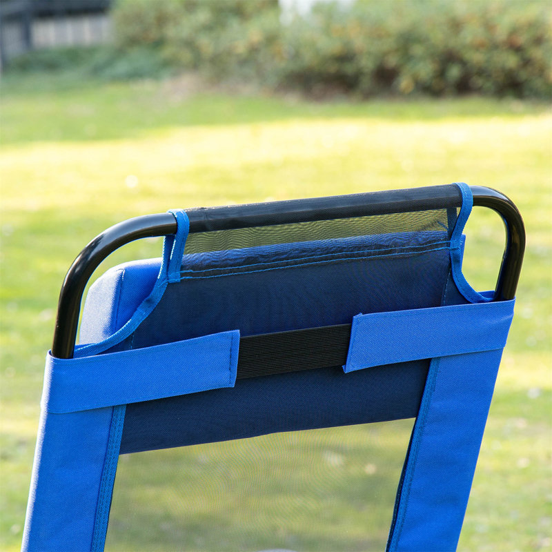 Ensemble de 2 chaises de patio pliantes Outsunny, Bleu