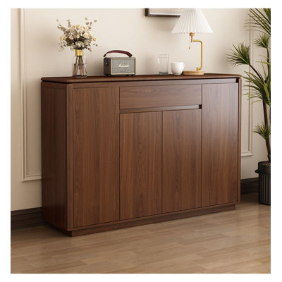 Meuble de rangement autoportant en bois d'ingénierie au look solide et résistant aux égratignures pour les moyennes et grandes surfaces d'entrée
