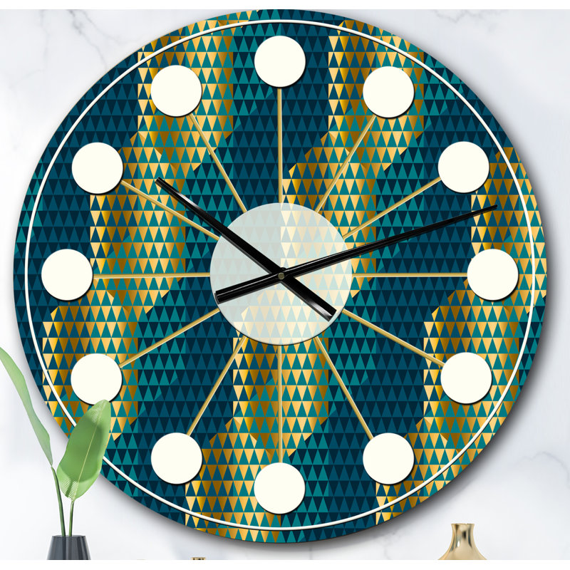 Horloge murale rétro Mid-Century, Surdimensionné