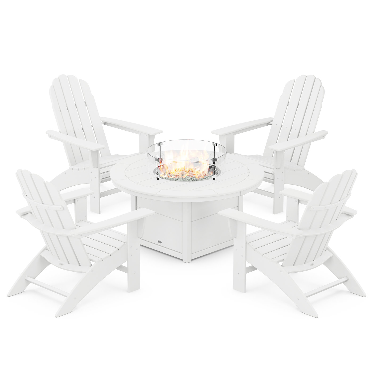 POLYWOOD® Vineyard 4-Person Patio Seating Group, White