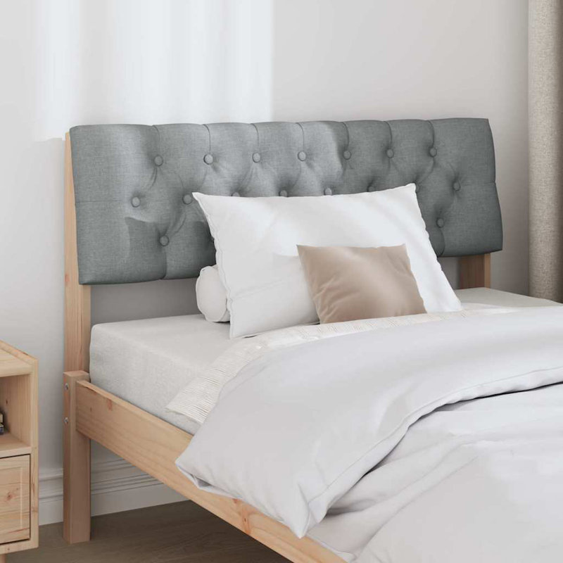 Solid Wood Headboard, Twin, Brown, Light Grey