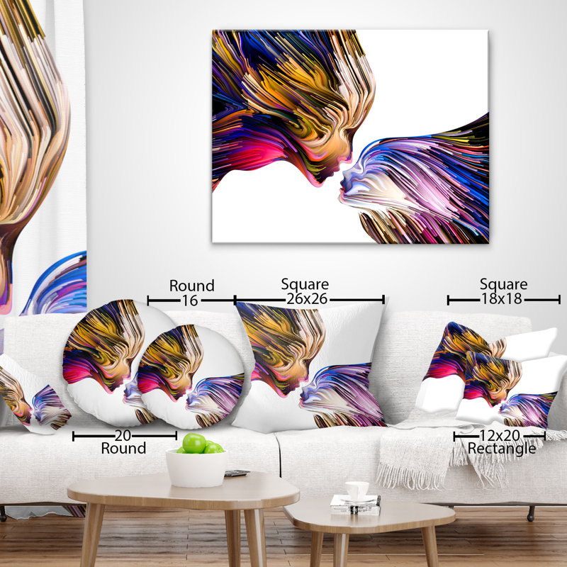 Eiffel View from Paris Street - Cityscape Printed Pillow, Throw Pillow, 16" x 16"