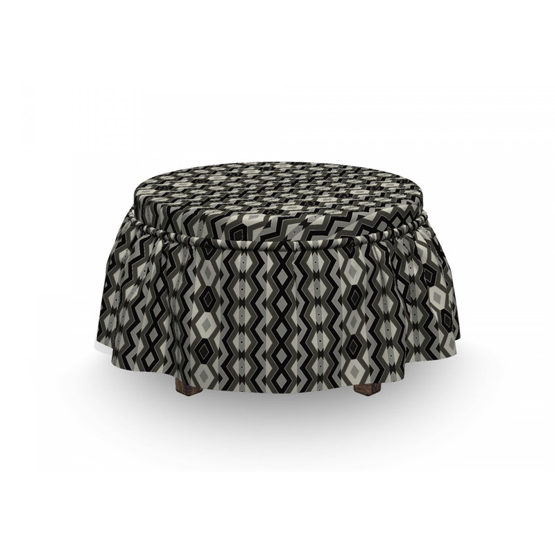 Ensemble de housse pour à coussins carrés boho 2 pièces geometry chevron