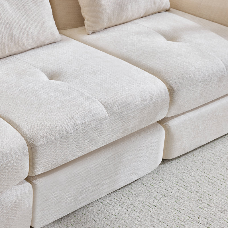 Canapé modulaire convertible en mousse, style moderne, idéal pour les espaces de vie