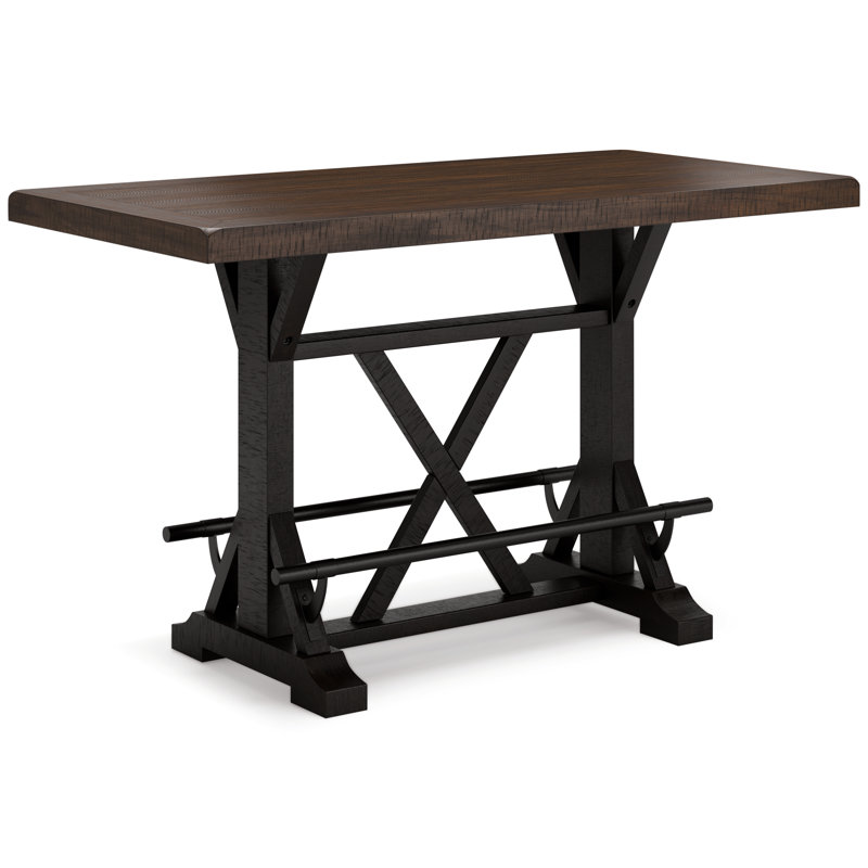 Valebeck 60" Brown and White Reclaimed Wood Counter Height Dining Table
