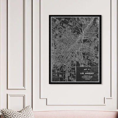 " Los Angeles Map 1899 Gray "