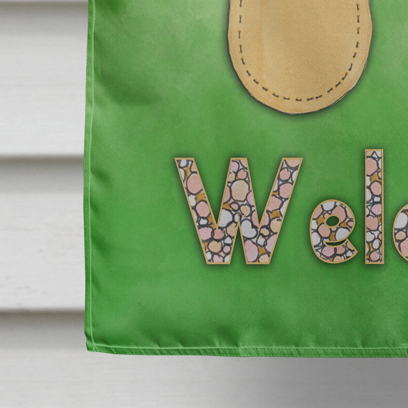 Rabattable welcome en polyester de 2 côtés 40 x 28 po drapeau maison