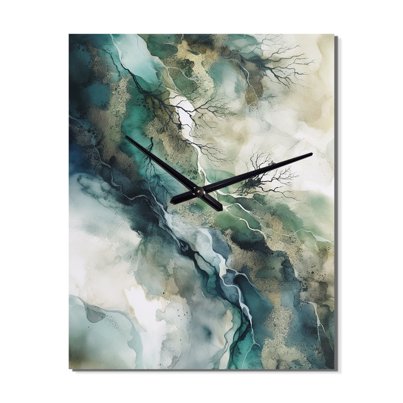 Jakelynn - Horloge murale géométrique moderne, H 28 po x l 12 po x P 1 po