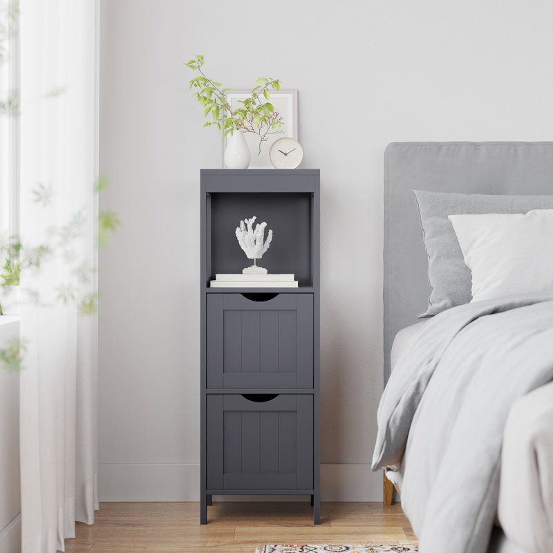 Oxfordshire Free-Standing Linen Cabinet, Gray, 35" H x 12" W x 12" D