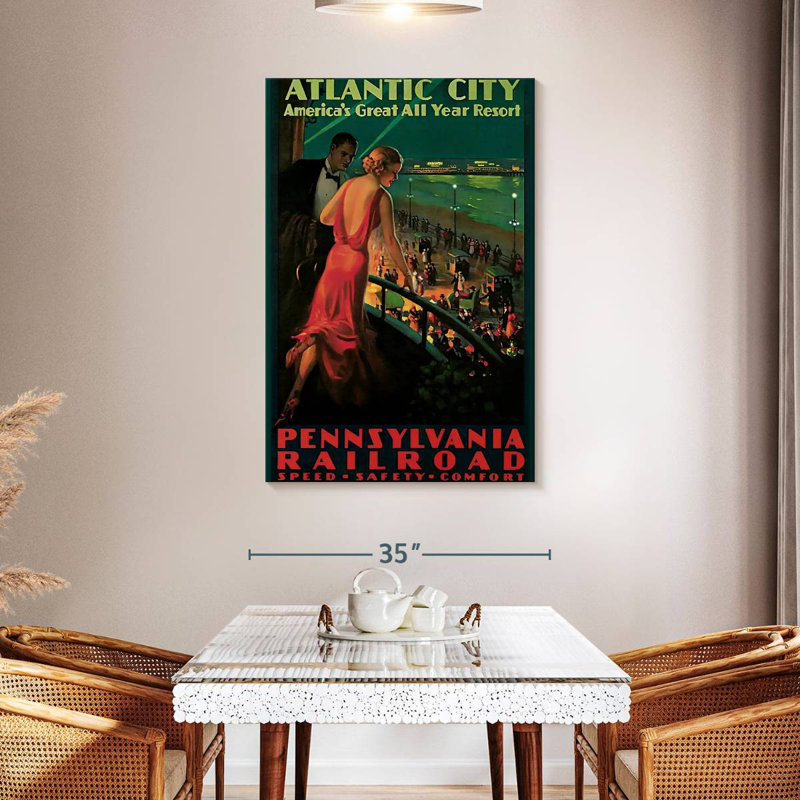 Senne Travel Rail Atlantic City, 48" H x 32" W