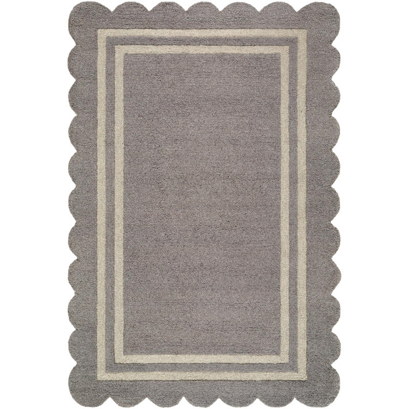 Scalloped Area Rug, Rectangle 5' x 7'6"