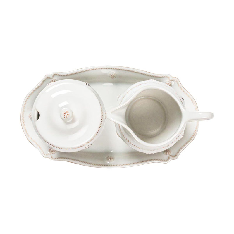 Berry & Thread 3 Piece Sugar and Creamer Set - Whitewash
