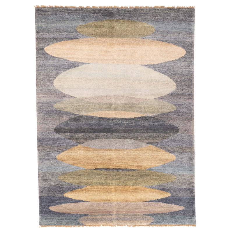 Tapis gris Peshawar Ziegler 5 pi 1 po x 7 pi 1 po