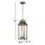 Lanterne suspendue d'extérieur 3 lumières Newson-307790406