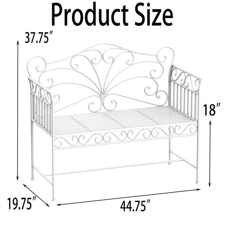 Bashaw Iron Outdoor Bench
