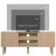 HOMCOM TV Stand Cabinet for TVs up to 50" with Sliding Doors, Natural