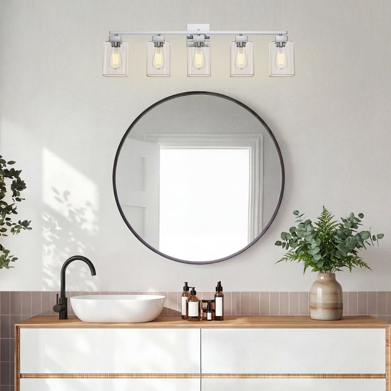 Hartshorn Vanity Light, Polished Chrome, 5 Lights