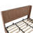 Large grooved undulating lift storage bed frame, wooden platform bed frame with lift storage, no spring box required/no noise, rustic brown slatted natural wood( King) -1396029230-1396029228