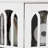 Corner Curio Cabinet With Lighting System & 4 Adjustable Shelves, White Glass Shelves Lighting, , Solid Wood-1475262205