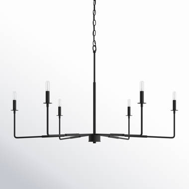 Zoyla 6 Light Metal Dimmable Chandelier