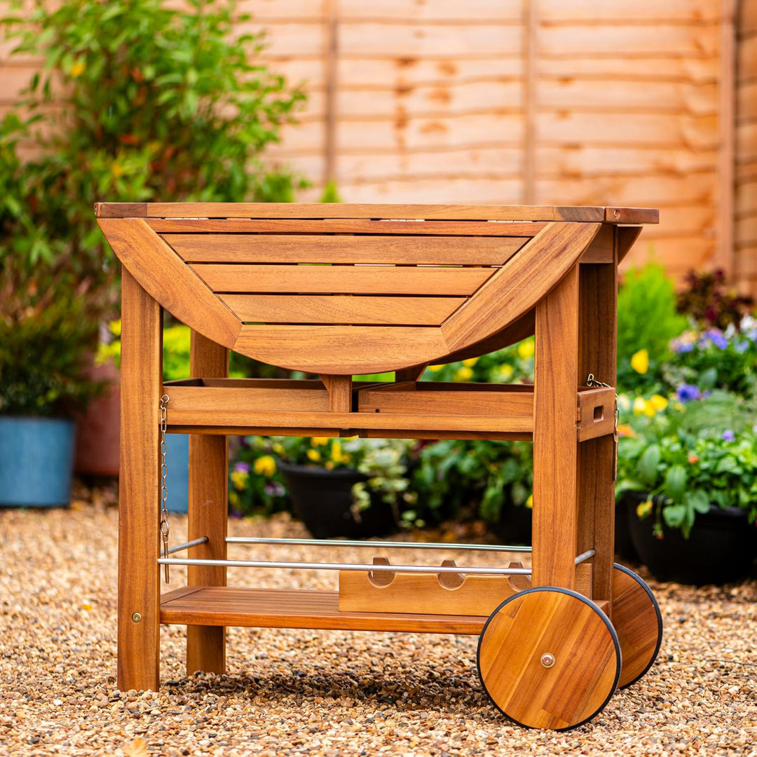 Garden Gear Acacia Serving Trolley and Table