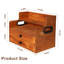 Organisateur de station de café rustique en bois avec 2 tiroirs, support de comptoir à 2 niveaux pour bar à café, sirops, K-Cups et accessoires de cuisine, l 14,4 po x P 8,8 po x H 10,7 po