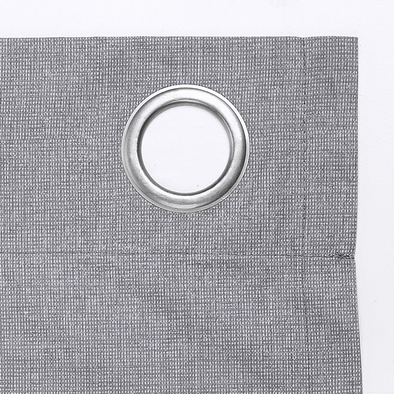 Gray Polyester Blackout Grommet Curtain Panel 50x108