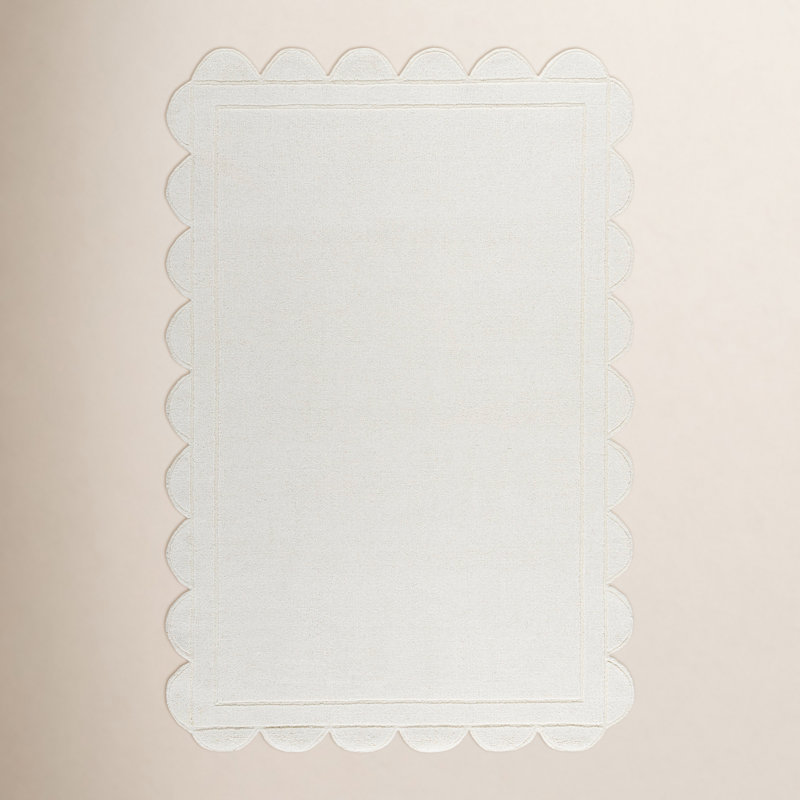 Tapis festonné en laine Harwich, Nouveauté 5 pi 7 po x 6 pi