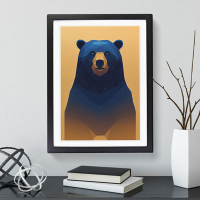 Alert Bear - Single Picture Frame Painting