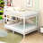 Queen Over Queen Metal Bunk Bed With Ladders-1439958884
