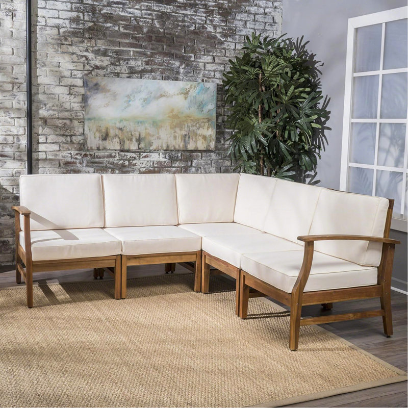 5-Pcs Sofa Set,Cream, Cream