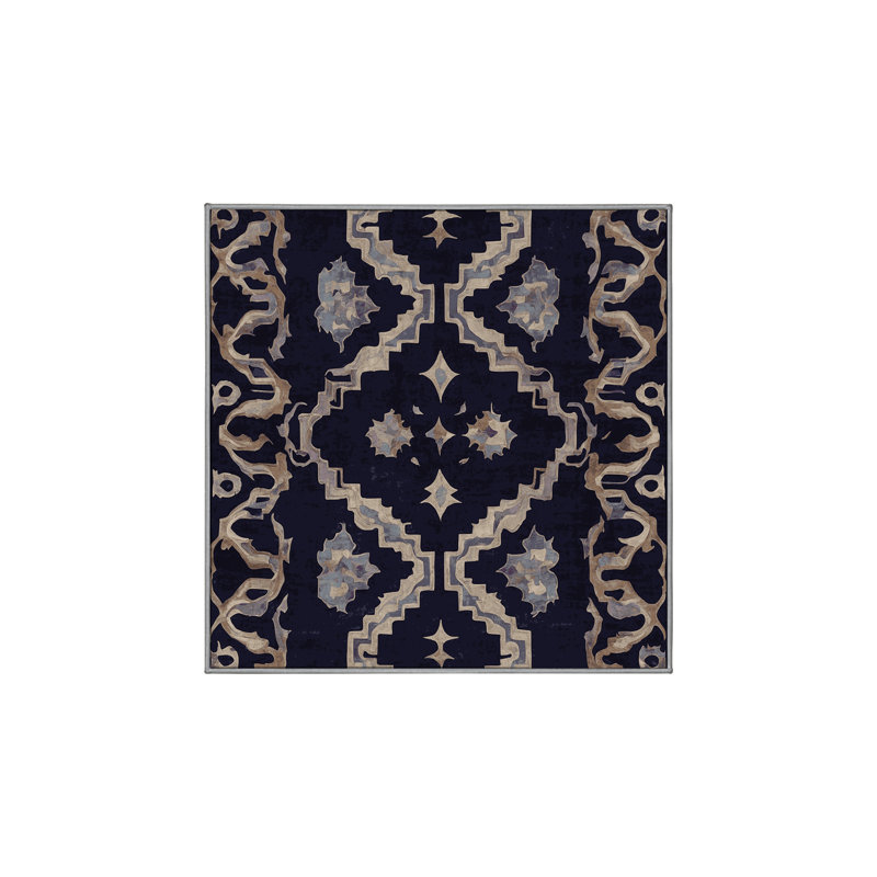 Tapis gris soyeux et moelleux, Carré 6 pi