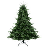 Full-Shaped 9FT Christmas Tree with 3451 Tips – PE/PVC Mixed Needles, Wide Base for Large Spaces, Hinged Structure for Easy Setup, Metal Stand for Strong Support*
