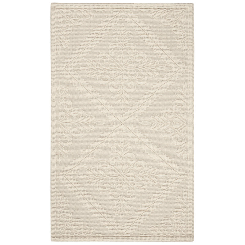 Tapis géométrique en laine tissé à la main Kelty, Rectangulaire 3 pi x 5 pi