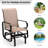 Iron Frame Teslin-Clothed Patio Glider-1800739132