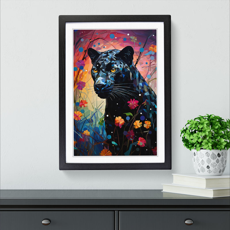 Panther Orphism - Framed Print, Black Framed, 46cm H x 34cm W x 2" D