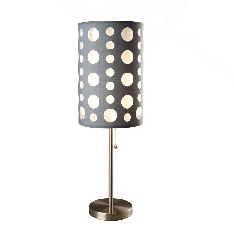 Lampe de table de style rétro gris et blanc de 30 pouces pour le salon de la chambre à coucher