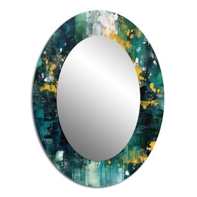 «Yellow Green» - Miroir mural jaune