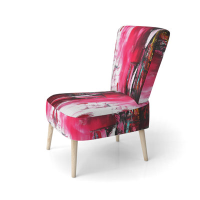 Chaise d'appoint, motif floral beige tapissé - motif floral beige II