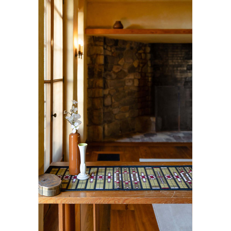 Loscalzo Geometric Cotton Blend Table Runner