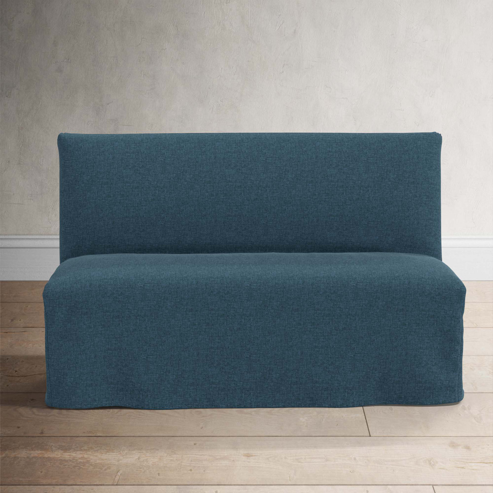 Ivanka Upholstered Bench, Zuma Navy Textured Linen